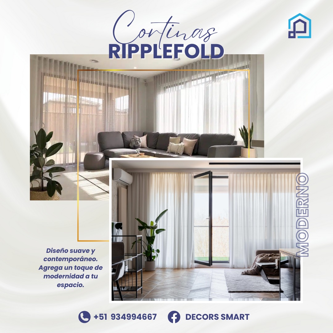 CORTINAS RIPLPLEFOLD - MODERNAS PARA SALA MODELOS CORTINAS PARA HOGAR